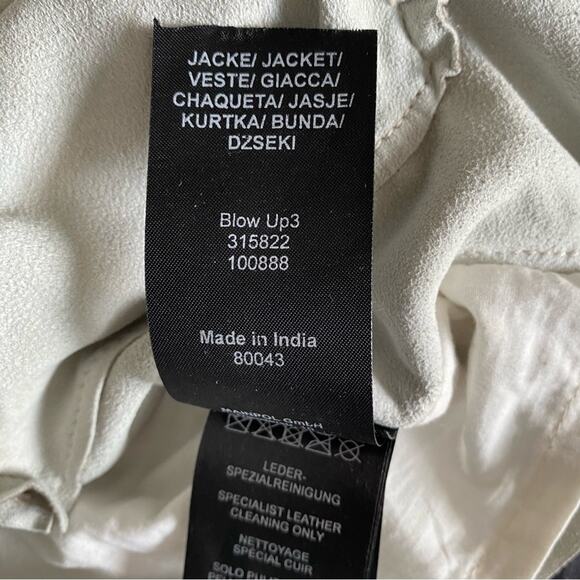 Freaky National Leather Cotton Lined Moto Biker Jacket Brown size small - Picture 8 of 11